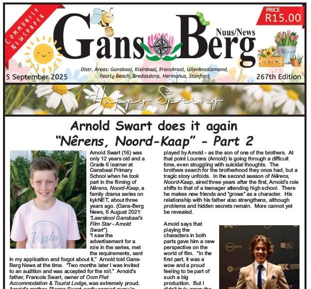 GANS-BERG NEWSPAPER 5 SEPTEMBER 2025