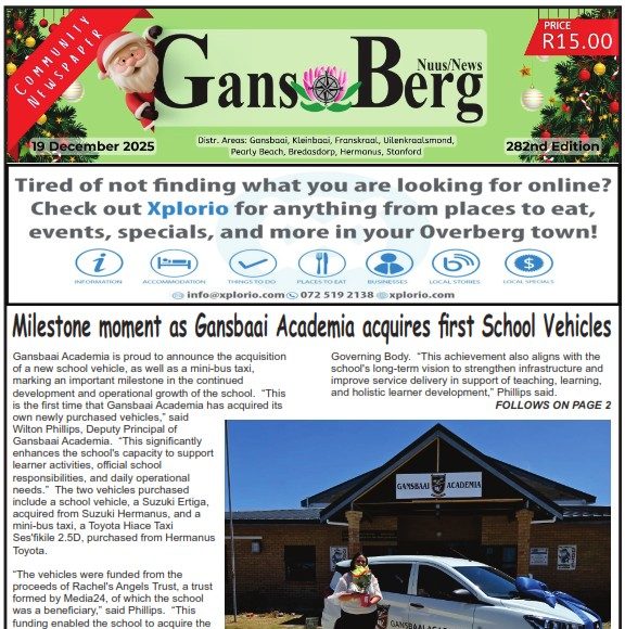 GANS-BERG NEWSPAPER 19 DECEMBER 2025